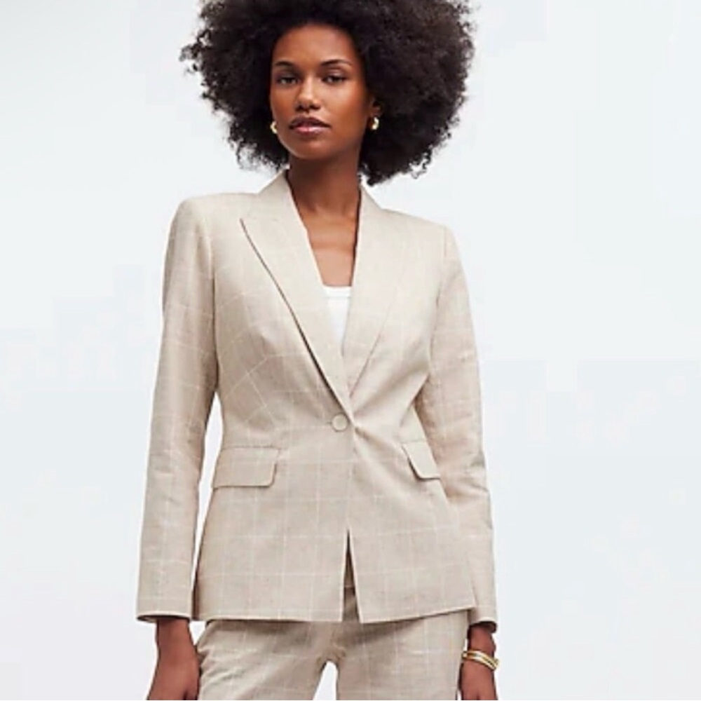 NWT:  Madewell The Slim Blazer in‎ Plaid - Size 4